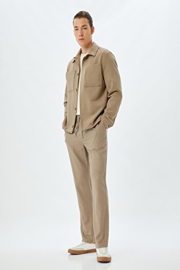 Koton Beige Men's Adult Jacket 5Wam50019Hw