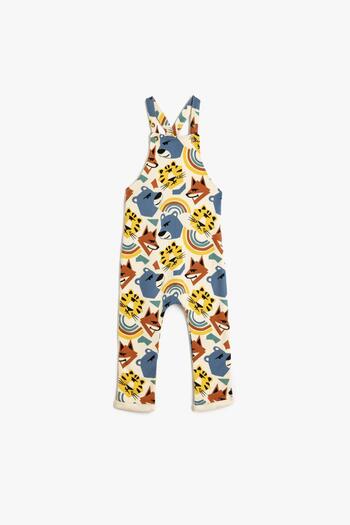 Koton Ecru Patterned Baby Boy Jumpsuit 5Wmb10167Tk
