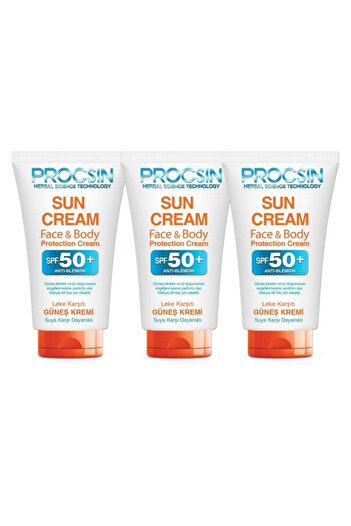 PROCSIN Güneş Kremi (50 ML * 3 ADET) Fırsat Paketi