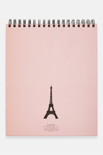 Votum Eiffel Tower Spiral Sketchbook, Light Pink