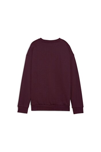 Puma Essential Relaxed Small Logo Women's Purple Round Collar Sweatshirt