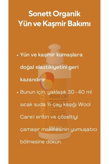 Sonett Organik Yün Ve Kaşmir Bakım Sıvısı