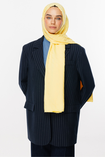 Mooncorn Yellow Wave Pattern Silky Jacquard Shawl