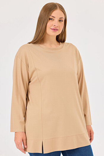 Gala-Xi Galaxi Mink Large Size Round Neck Tunic 4004