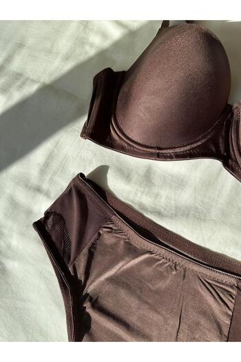 Cansoy Brown Non-Support C Cap Recovery Bra Set - 660Tk