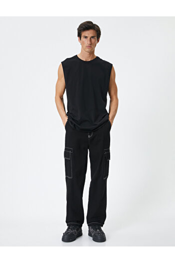 Koton Crew Neck Cotton Basic ujjatlan póló