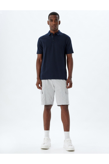Koton Chino-Shorts aus Baumwolle – Bermuda mit Cargo-Tasche und Spitzenbund