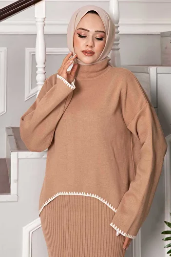 EBRUTESETTÜR Shepherd's Stitched Crop Dress