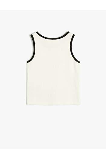 Koton Cotton Crew Neck Tank Top - Cat Printed