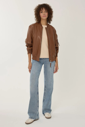 Hiccup Comfortable Cut Faux Leather Jacket