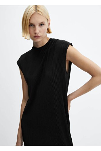 MANGO Woman Long Pleated Dress