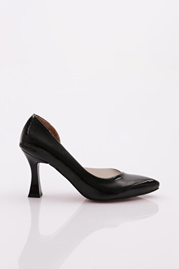 DGN 0653-22y Women's Pointed Toe, Low-cut, Side Transparent Long Heeled Shoes