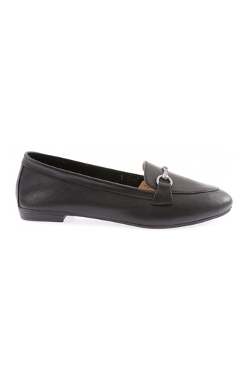 DGN Women's Iron Buckle Loafer Black 12232110