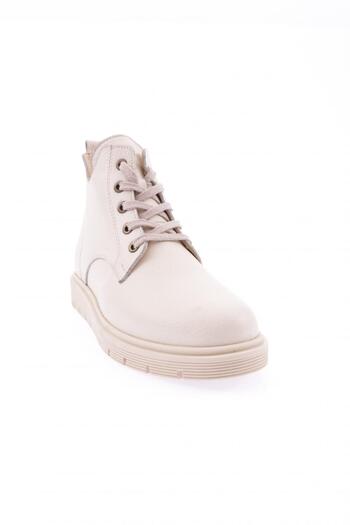 DGN Γυναικείες μπότες με κορδόνια Beige Floater Γνήσιο δέρμα 331326910