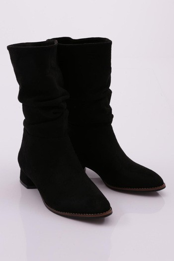 DGN Černé semišové dámské boty - Pm489-k04 22k