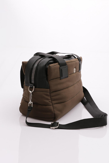 DGN Khaki Crinkle Women's Rail Bag - Multi-Compartment
