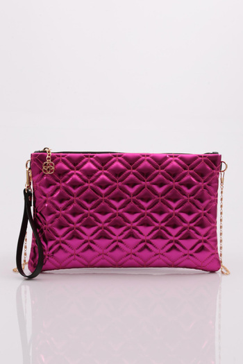 DGN Women's Fuchsia Metallic Shoulder Bag 51153448