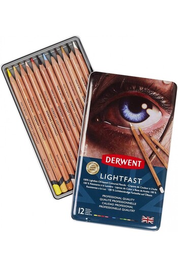Derwent Lightfast 12-Piece Professional Dry Paint Pen Set /2302719