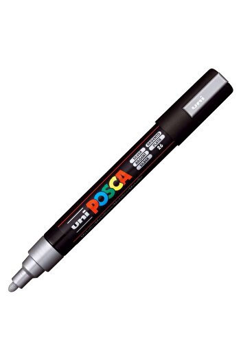 Uni Uniball Posca 1.8-2.5mm Round Tip Poster Marker Silver (26) / Pc5M