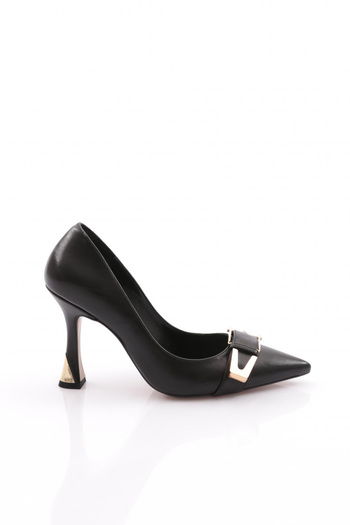 DGN Black Women's Heeled Shoes - 101373236