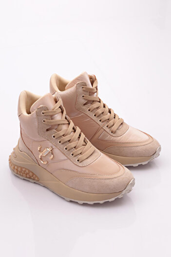 DGN Patent Leather Brand Skin Color Women's Snow Boots - 16103363