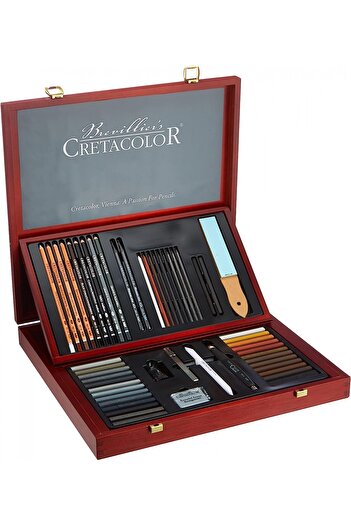 Art Tone Selection Premium Drawing Set Wooden Box 53 Pieces