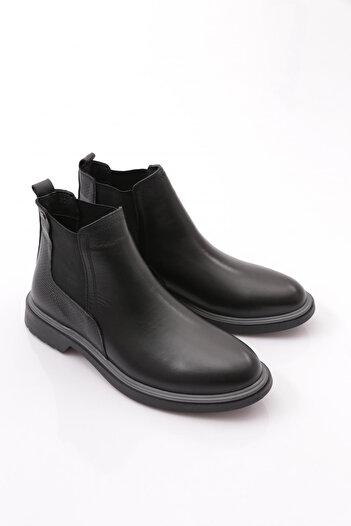 DGN Men's Classic Boots Black Analine Genuine Leather 3515123210