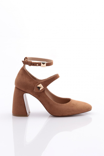 DGN 8073 Model Women's Ankle Strap Heeled Shoes
