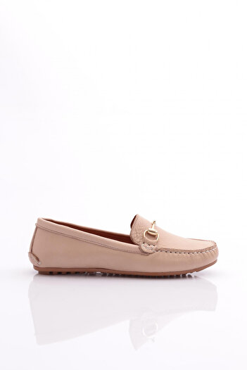 DGN Women's Ballerinas Genuine Leather Beige 153132110