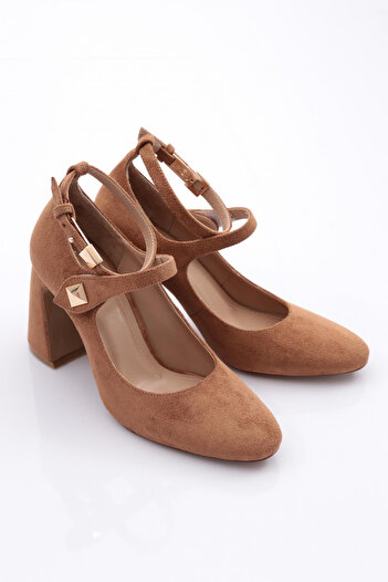 DGN 8073 Model Women's Ankle Strap Heeled Shoes