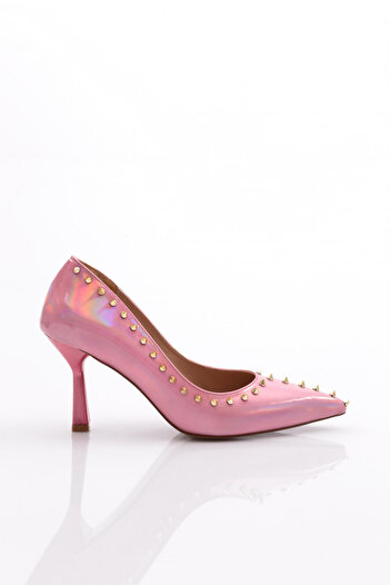 DGN Women's Thorn Stone Heeled Shoes Pink Mirror 7181021085