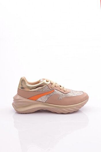 DGN Kadın Bağcıklı Sneaker Ayakkabı Bej 85133410