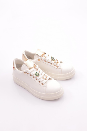 DGN Es1522 Women's Laces Clover Patterned Sports Shoes
