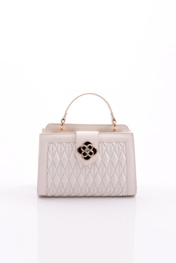 DGN Women's Floral Emblem Shoulder and Shoulder Bag White 21153722