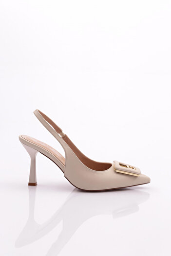 DGN 7072 Women's Letter g Buckle Heeled Shoes