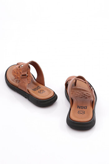 DGN Hakiki Deri Comfort Rahat Taban Erkek Terlik 806