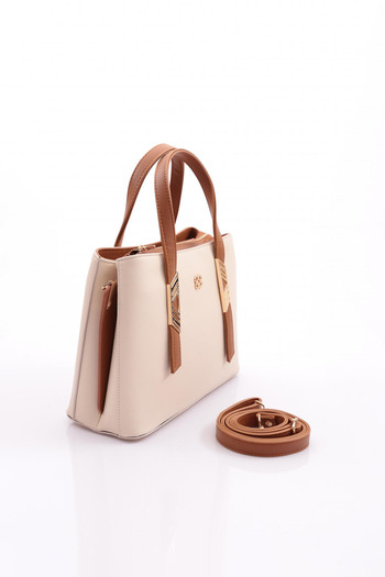 DGN Women's Zipper Bag Beige Tan 6583434