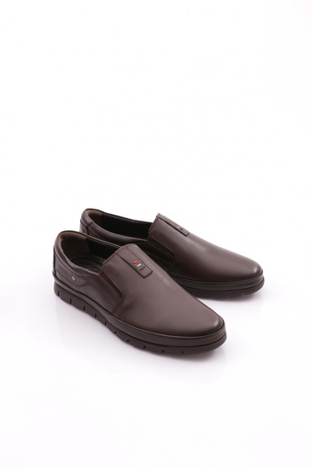 DGN Men's Comfort Shoes with Elastic Sides Brown 39513616