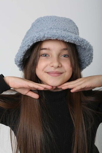 REMSA Blue Children's Plush Bucket Hat - Rkş-Ç-10