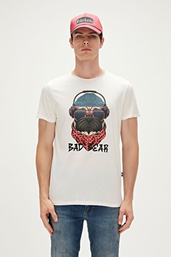 Bad Bear Reckless T-shirt Off-white White 3D Printed Men's T-Shirt