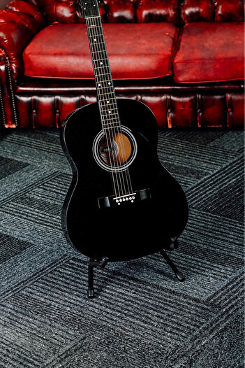 Midex Rg-550bk Pack Kaliteli Siyah 40 Inç Akustik Gitar Seti 4/4 Yetişkin
