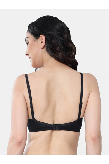 Envie By Styli Padded Plunge Cotton Lace Insert Bra