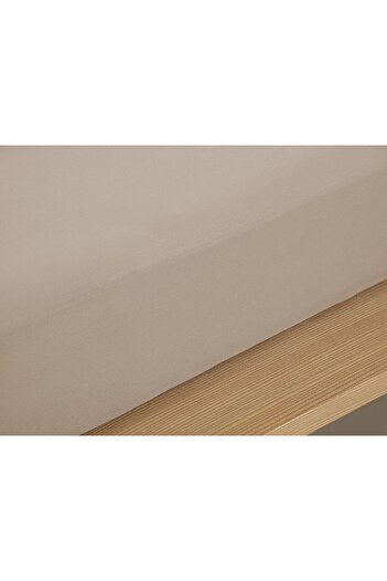 English Home Plain Cotton Single Bed Sheet 160x240 Cm Coffee Foam