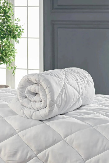 DENİZLİ ÇEYİZ Single Silicone Quilt White 155X215 cm