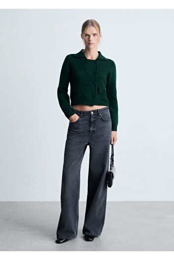 MANGO Woman Double-breasted knitwear jacket