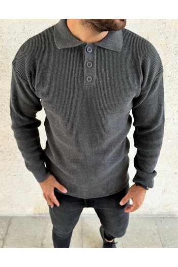ROBERTO BORNOVA Smoked 3 Button Thessaloniki Knitted Sweater