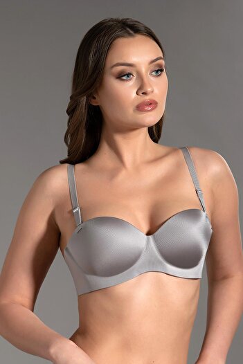 C&City Unsupported Laser Soft Cap Strapless C16050 Gray