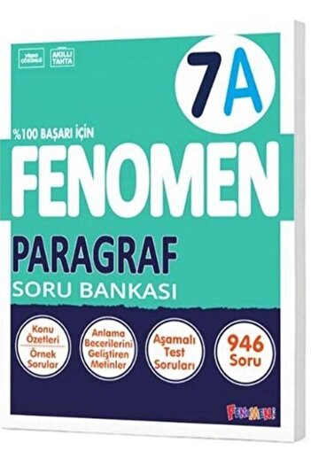 Fenomen Yayıncılık 7. Sınıf Paragraf Fenomen A Soru Bankası Fenomen Yayınları