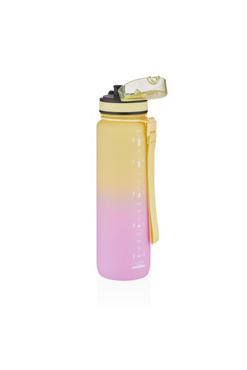 Uzspace Large Size 1000ml Motivational Water Bottle Double Color Softtouch Tritan Water Bottle