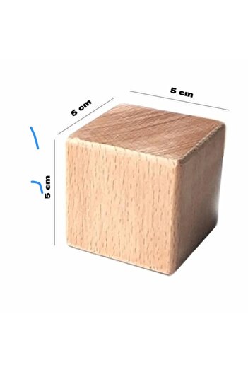 Depomiks Avm مكعبات خشبية 20 قطعة 5x5x5 سم - ألعاب تعليمية ومكعبات زخرفية